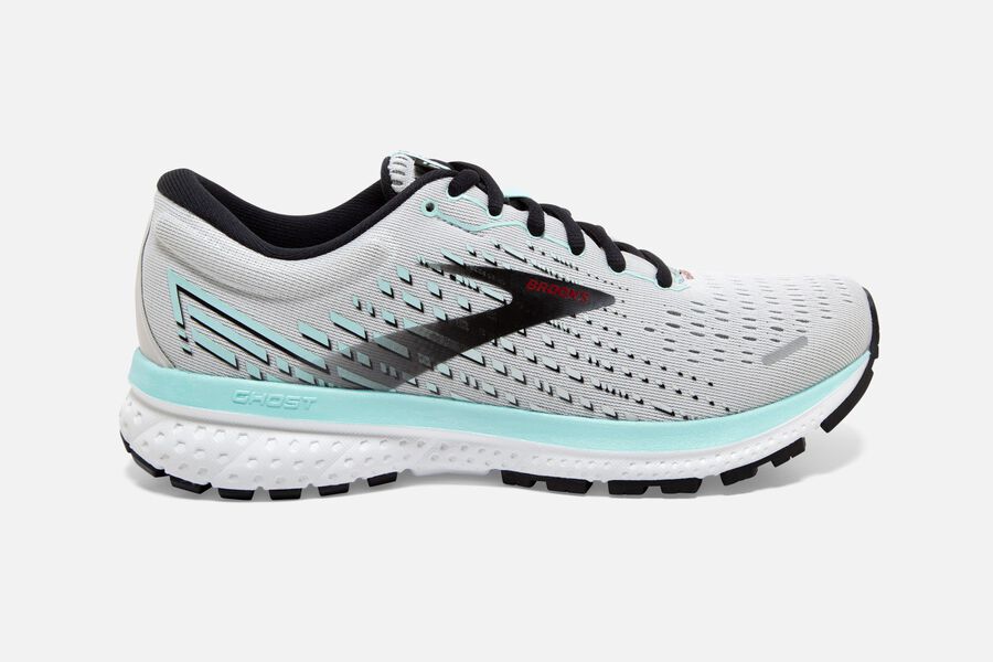 Tenis Corrida Brooks Ghost 13 Feminino Brasil - Cinzentas/Luz Turquesa/Pretas 4219038-KC